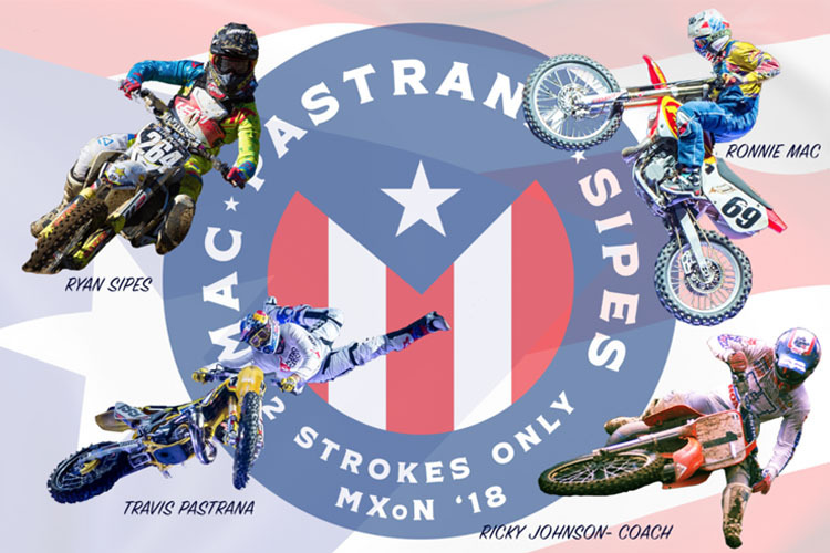 Travis Pastrana, Ryan Sipes und 'Ronnie Mac' wollen beim MXoN in RedBud auf alten Zweitaktmaschinen für Team Puerto Rico antreten 