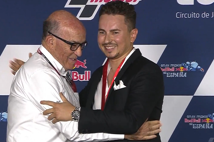 Carmelo Ezpeleta und Jorge Lorenzo