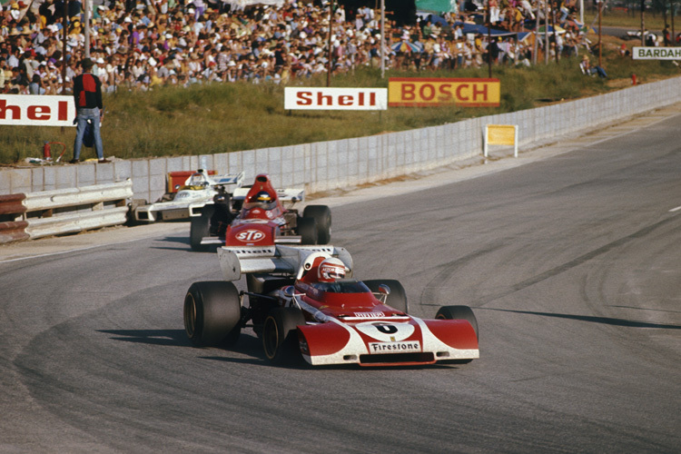 Auflösung aus der Vorwoche: Clay Regazzoni (Ferrari) vor Ronnie Peterson (March) in Südafrika 1972
