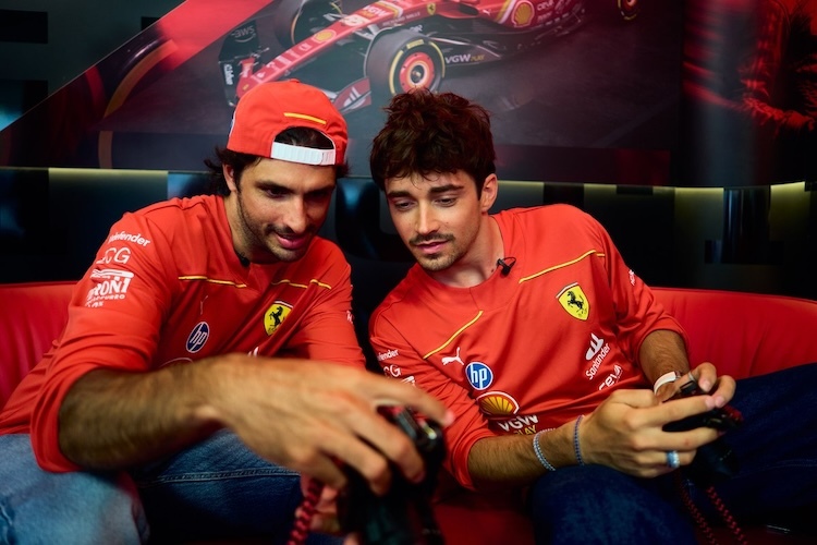 Carlos Sainz und Charles Leclerc