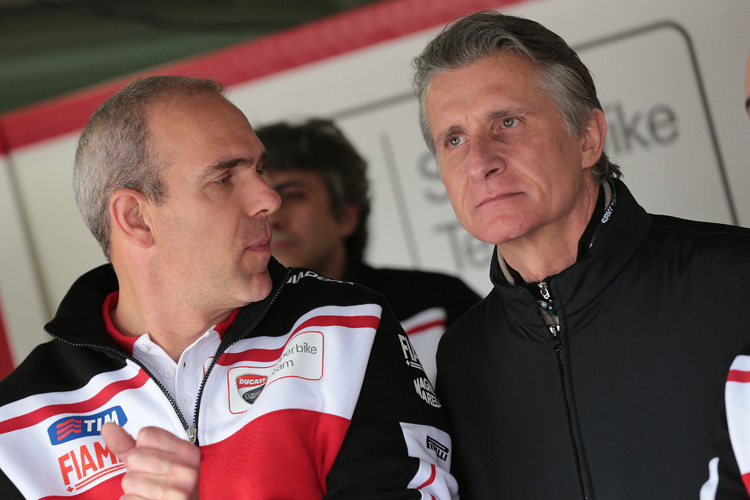 Ducati-Manager Ernesto Marinelli (li.) und Paolo Ciabatti
