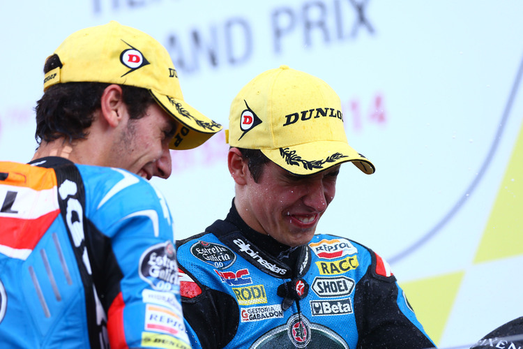 Silverstone-GP: Links Sieger Alex Rins, rechts Alex Márquez
