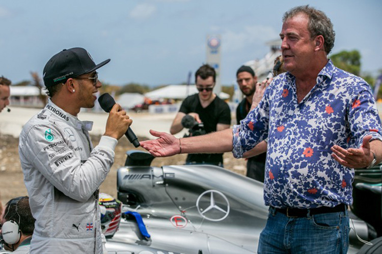 Lewis Hamilton mit Jeremy Clarkson auf Barbados