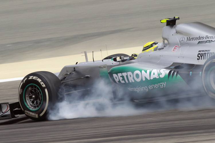 Nico Rosberg gab im zweiten Training Gummi 