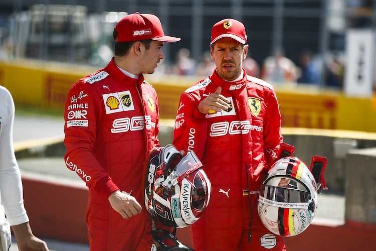 Charles Leclerc und Sebastian Vettel