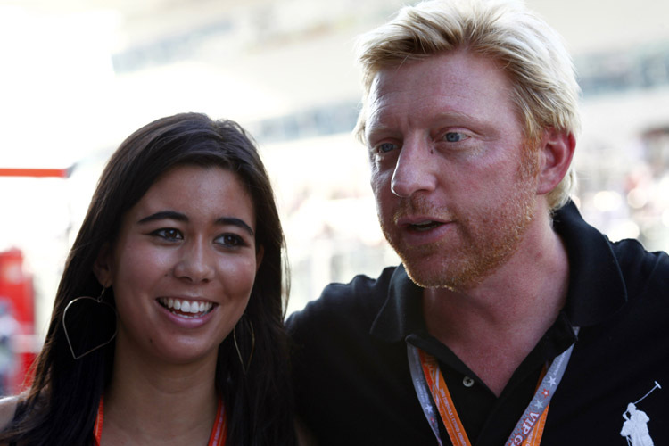 Boris Becker mit Begleitung in Abu Dhabi