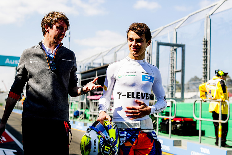 Lando Norris mit Werbung für 7-Eleven