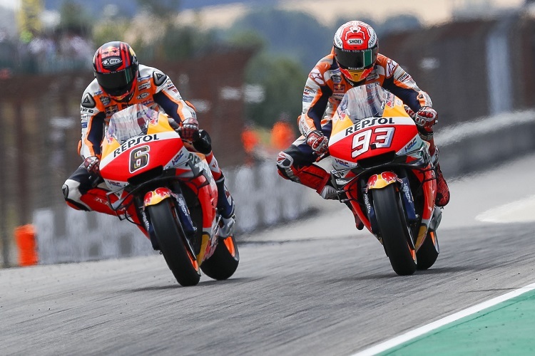 Stefan Bradl und Marc Márquez teilen sich wieder die Repsol-Honda-Box