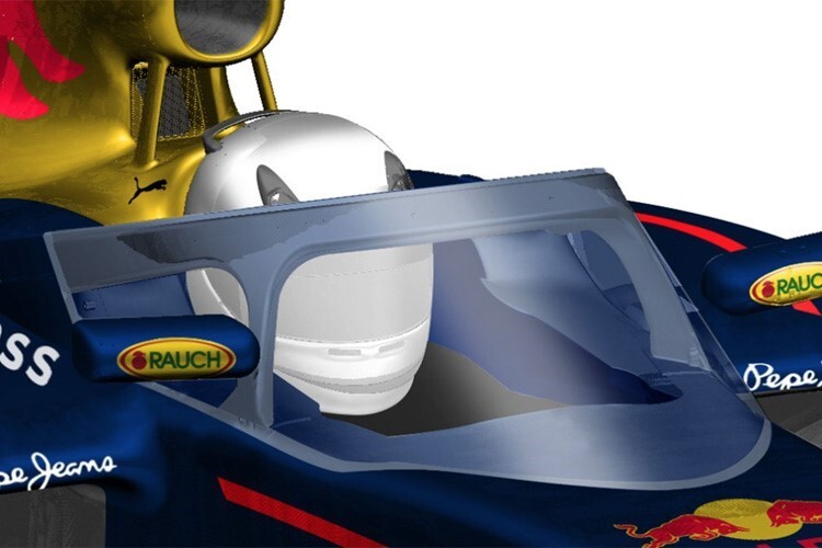 Der Aeroscreen von Red Bull Racing