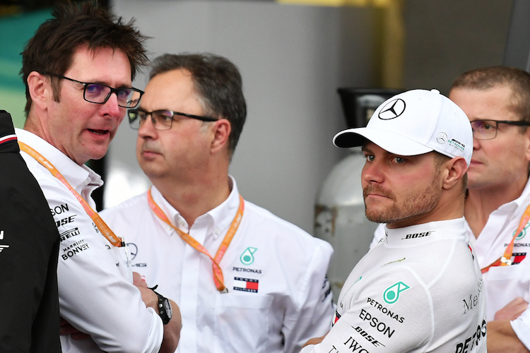 Andrew Shovlin, Sportchef Ron Meadows und Valtteri Bottas