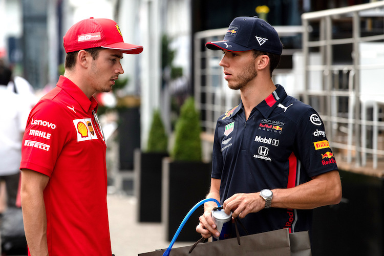 Charles Leclerc und Pierre Gasly in Hockenheim