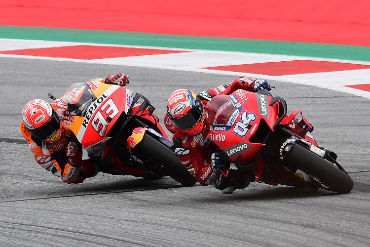 Andrea Dovizioso gegen Marc Márquez: Das Duell beim Österreich-GP 2019