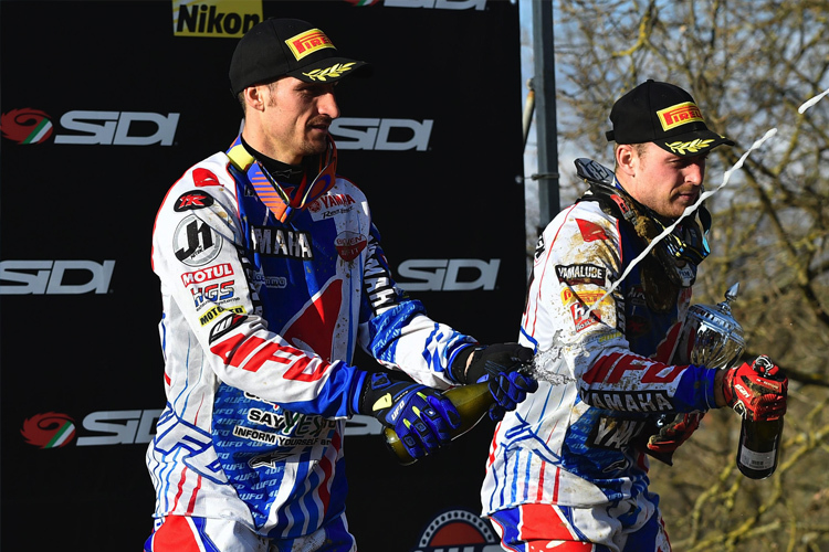 David Philippaerts und  Jeremy van Horebeek auf dem Podium