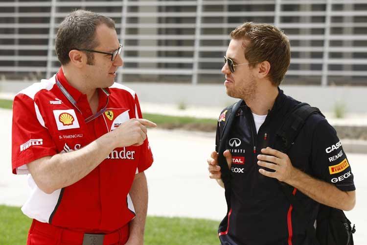 Stefano Domenicali und Sebastian Vettel