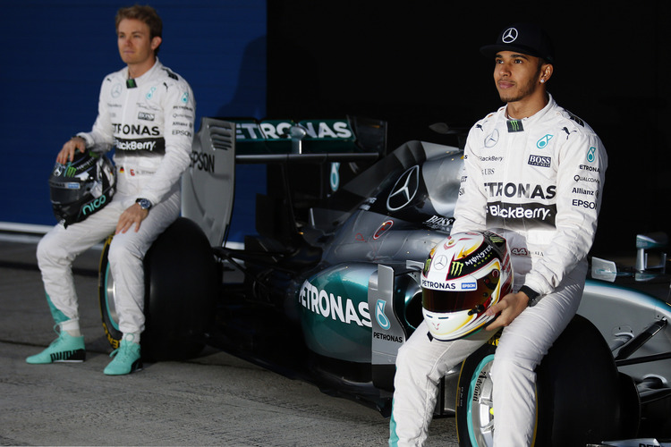 Die Favoriten für die Formel-1-WM: Nico Rosberg und Lewis Hamilton