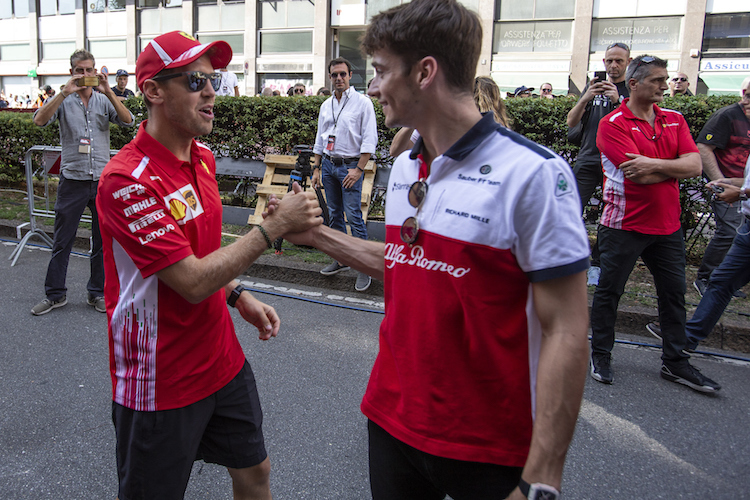 Teamwork gefragt: Sebastian Vettel und Charles Leclerc