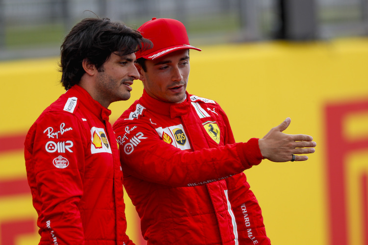 Carlos Sainz und Charles Leclerc