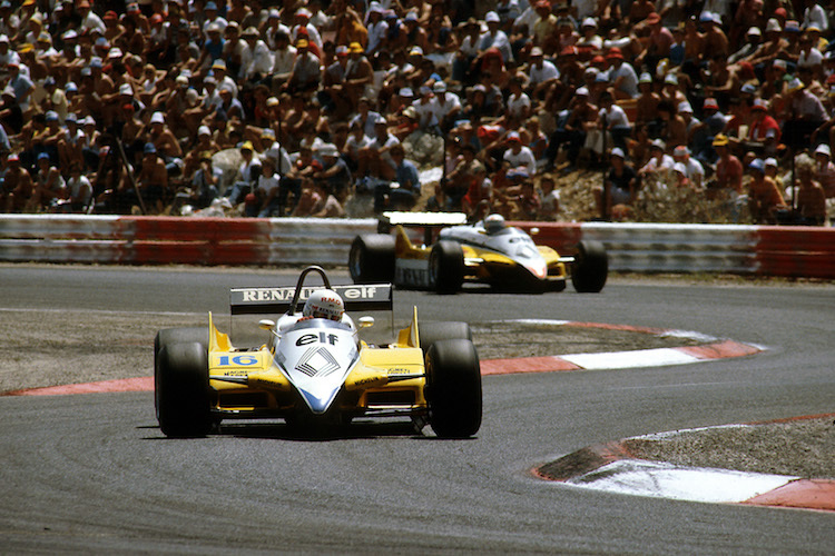 René Arnoux vor Alain Prost in Le Castellet 1982