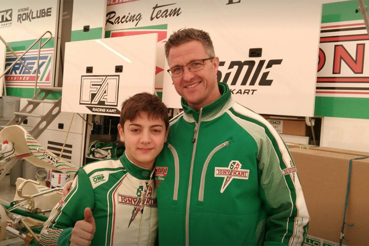 Ralf Schumacher mit Nachwuchspilot Luigi Coluccio