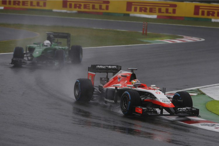 Jules Bianchi fährt in Suzuka seinem Schicksal entgegen: die Sicht ist schlecht