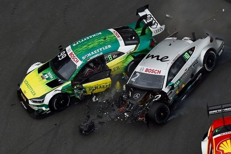 Der Crash von Gary Paffett und Mike Rockenfeller