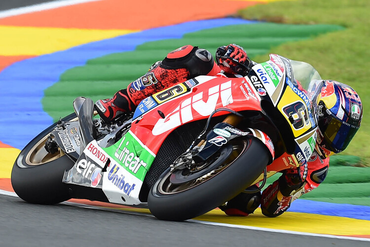 Stefan Bradl auf der LCR-Honda beim Valencia-GP 2014