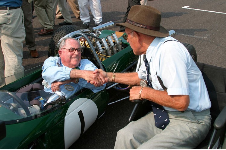 Rennlegenden unter sich: Jack Brabham und Stirling Moss