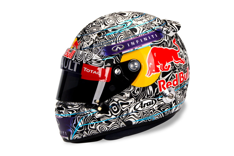 Das neue Helmdesign von Sebastian Vettel