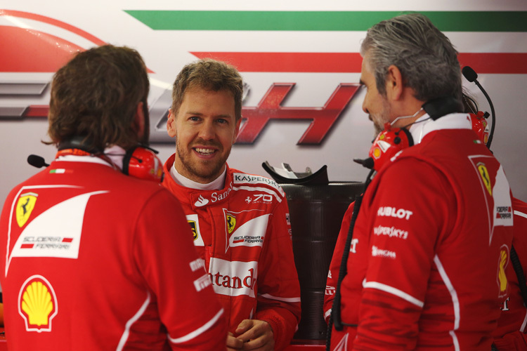 Sebastian Vettel fühlt sich bei Ferrari wohl