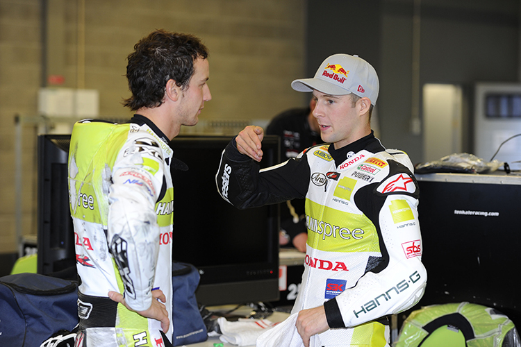 2010 bei Honda Teamkollegen: Max Neukirchner (li.) und Jonathan Rea