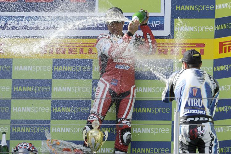 Auf dem Nürburgring gewann Noriyuki Haga 2010 seinen letzten WM-Lauf