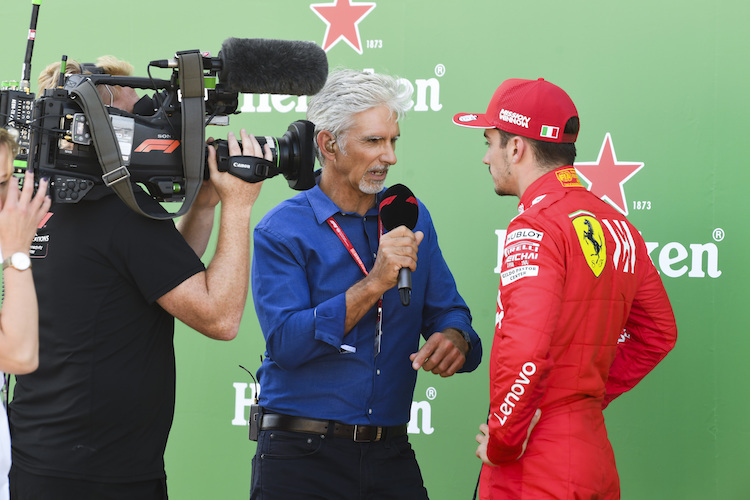 Damon Hill und Charles Leclerc 2019 in Suzuka