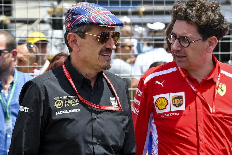 Günther Steiner mit Mattia Binotto