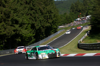 Der Führende: Audi R8 LMS von Connor De Phillippi, Christopher Mies, Markus Winkelhock unf Kelvin van der Linde