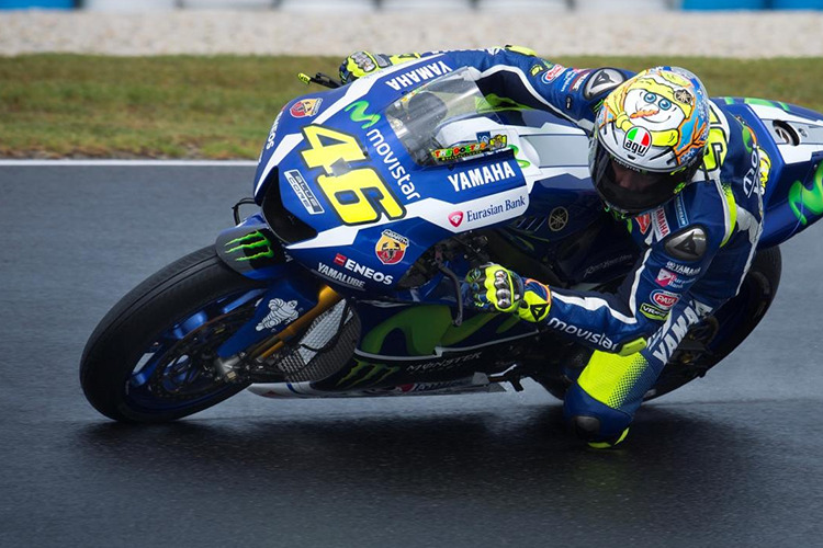 Valentino Rossi auf der Yamaha M1