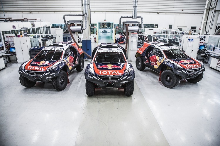 Die drei Peugeot 2008 DKR