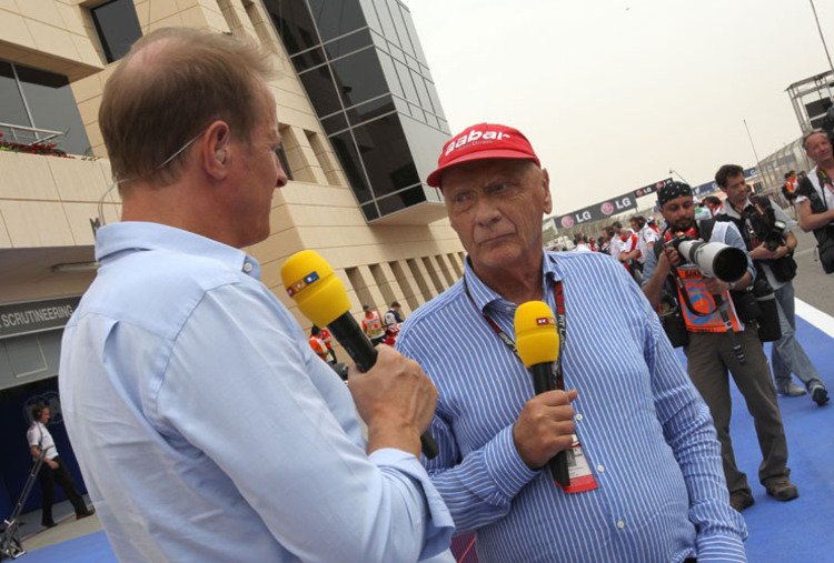 Immer weniger Formel-1-Fans schauen zu, wenn Ralf Koenig und Niki Lauda gemeinsam vor der Kamera stehen