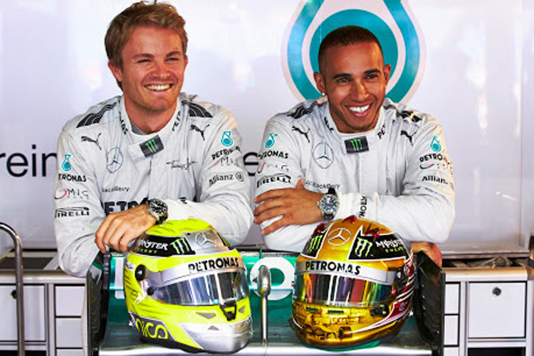 Nico Rosberg und Lewis Hamilton