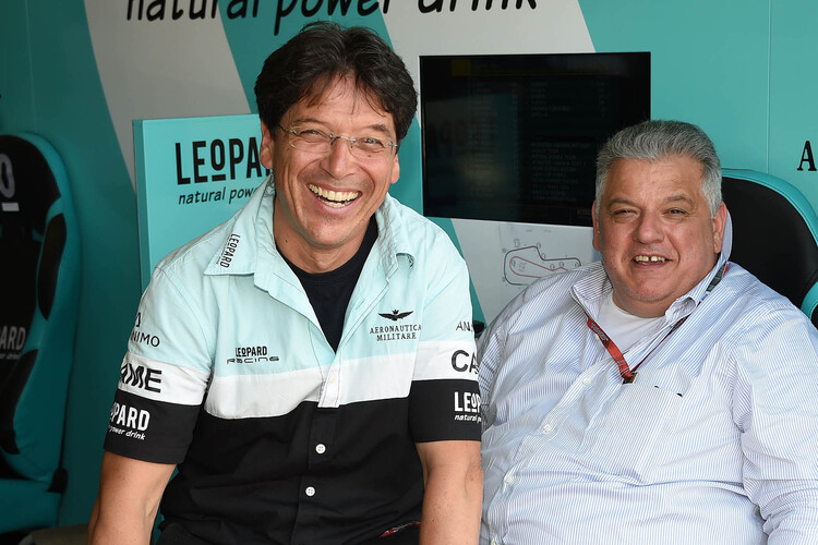 Teambesitzer Stefan Kiefer mit Leopard-Chef Flavio Becca