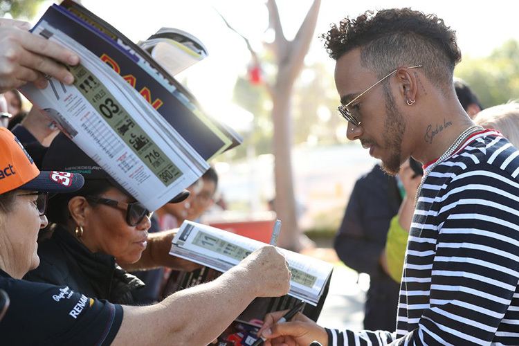 Lewis Hamilton am Donnerstagmorgen in Melbourne