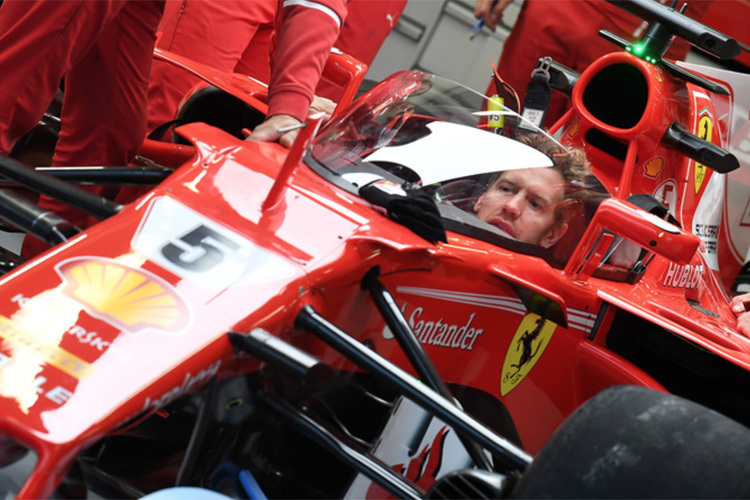 Sebastian Vettel mit dem Shield