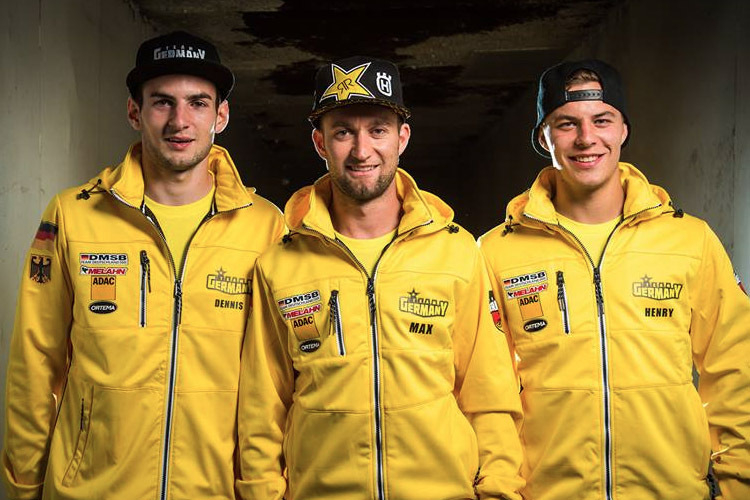Das DMSB-Team tritt in der Besetzung von 2015 an, Dennis Ullrich, Max Nagl und Henry Jacobi (v.l.n.r.), aber mit neuem Teamchef