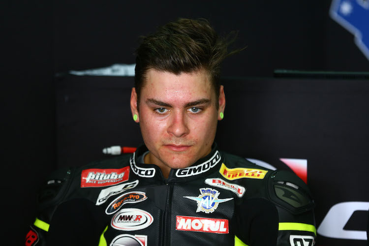 Es sieht aus, als hätte Aiden Wagner noch eine Rechnung mit der Supersport-WM offen