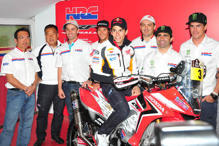 In Mugello erschien Marc Márquez als Stargast bei der Rallye-Dakar-Präsentation von Honda