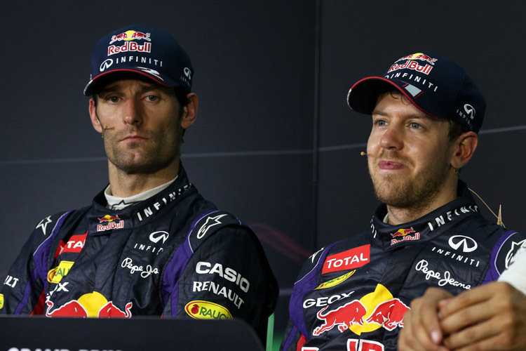 Klare Sache: Im Weltmeister-Team Red Bull Racing hat Sebastian Vettel die Nase vorn