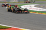 Kurz vor dem unheilvollen Überholmanöver: Sergio Pérez nähert sich Romain Grosjean