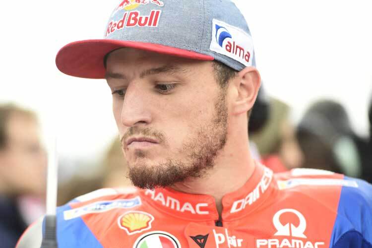 Jack Miller ließ seine neue Ducati am Dienstag im Stich