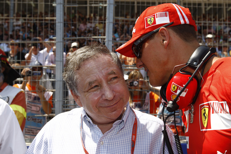 Todt (mit Schumi) hat als Kandidat viel Rückenwind