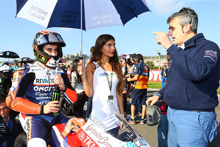 Niccolò Antonelli mit Mirko Cecchini, Teamchef bei Ongetta Rivacold