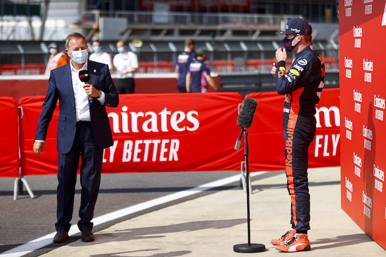 Martin Brundle und Max Verstappen